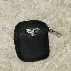 Prada Black Nylon Airpod Headphone Pouch